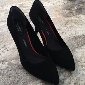 Rockport Total Motion Black Suede 8.5 Wide